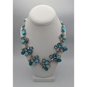 Blue and Turquoise Statement Gemstone Necklace